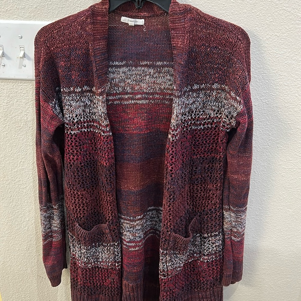 Maurices Open Drape Crochet Cardigan Sweater Medium